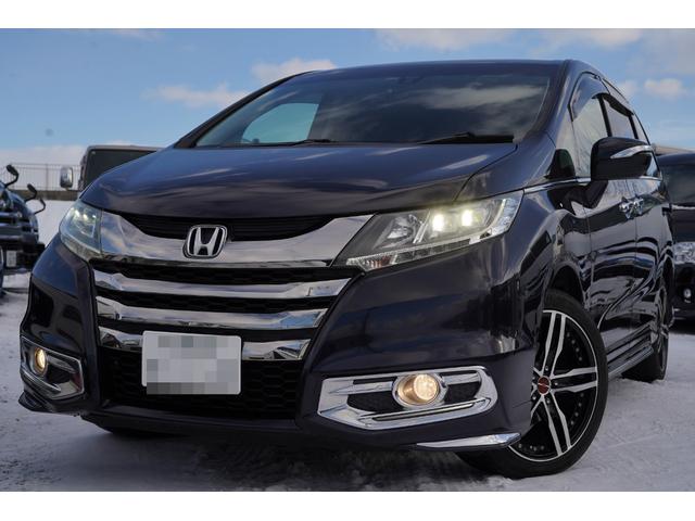 オデッセイ アブソルート・ＥＸ　純正ナビフルセグ地デジ・バックカメラ・後席モニター・両側パワードア・ハーフ革シート・ＬＥＤデイライト・ウェルカムライト・リアシェード・ＥＴＣ・スマートキー・ＢＳＭ・クルコン・社外１８アルミ・リアヒータ（3枚目）