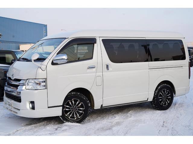 ハイエースワゴン ＧＬ４型後期モデル　社外ナビフルセグ地デジ・Ｂカメラ・追加モニター・後席モニター・パワードア・ＬＥＤライトＬＥＤフォグ・ＬＥＤテール・シートカバー・フロアパネル・Ｆスポイラー・ＥＴＣ・スマートキー・寒冷地仕様・本州仕入（5枚目）