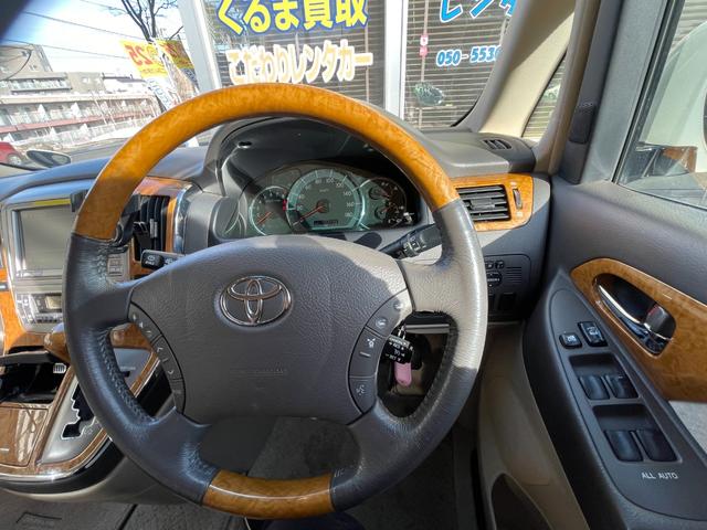 アルファードＶ ＭＺ　４ＷＤ／両側スライドドア／３列シート／ＡＴ／アルミホイール／盗難防止システム／衝突安全ボディ　ＡＢＳ／エアコン／パワーステアリング／フルフラット／ＥＴＣ（14枚目）