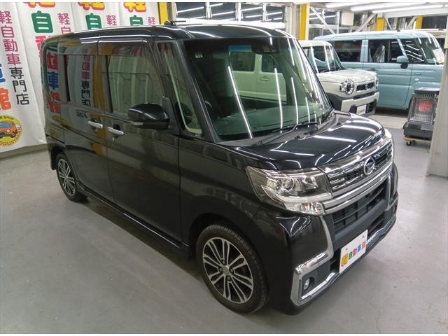 タント カスタムＲＳ　トップエディションＳＡＩＩＩ　ターボ　４ＷＤ　衝突軽減ブレーキ　Ｂｌｕｅｔｏｏｔｈ　バックカメラ　ドラレコ　純正フルセグナビＴＶ　両側パワースライド　ＥＴＣ　禁煙車　盗難防止装置　シートヒーター　ミラーヒーター　横滑り防止装置（2枚目）