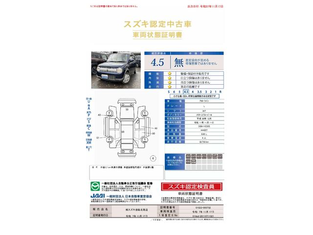 車両状態評価書