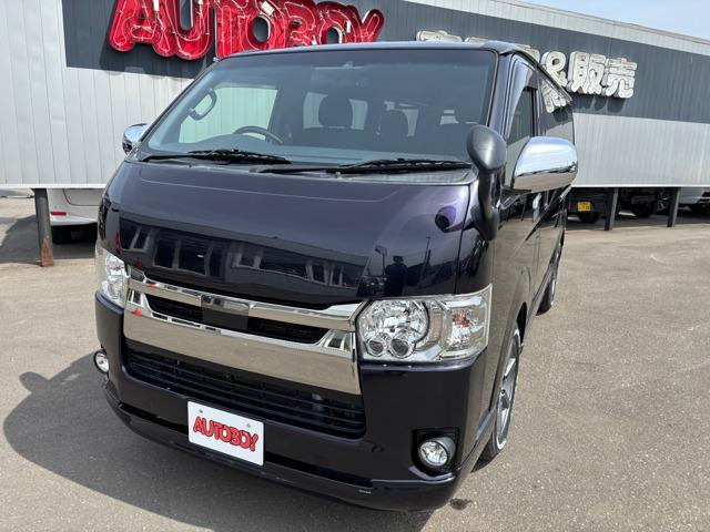 レジアスエースバン スーパーＧＬ　ダークプライムＩＩ　４ＷＤ　４１５ＣＯＢＲＡ　Ｓ－６ボンネット＆クリーンルック３Ｆリップ＆ステージ２ルーフスポイラー＆バッドラッカーＳＤ－６　１７インチＡＷ　両側パワースライドドア　ＥＴＣ　社外コンソールＢＯＸ（5枚目）