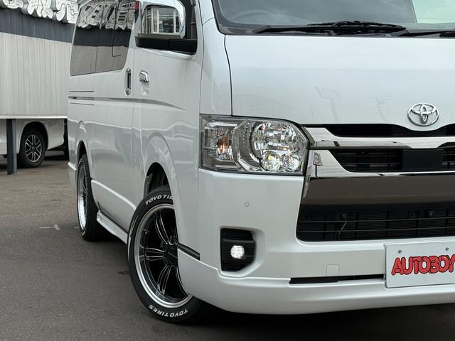 ハイエースバン スーパーGL ダークプライムII 4WD ワンオーナー 寒冷地仕様 パノラミックビューモニター デジタルインナーミラー 415COBRA CL-3フロントリップ CL-2サイドステップ CL-ステップリアバンパー バッドラッカー(9枚目)