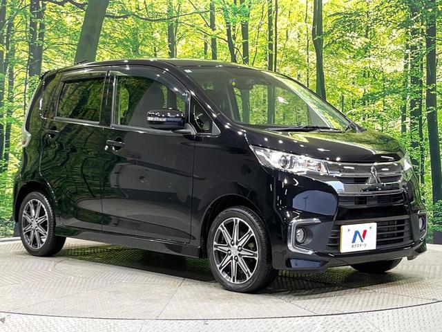 eKカスタム Tセーフティパッケージ 4WD ターボ e-アシスト 全周囲カメラ シートヒーター スマートキー HIDヘッド オートハイビーム 車線逸脱警報 オートライト オートエアコン 純正15インチアルミ CD(16枚目)