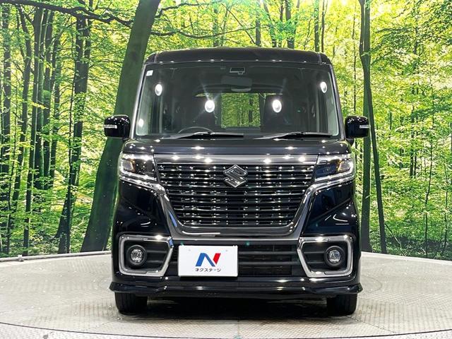 スペーシアカスタム ハイブリッドXSターボ 4WD 禁煙車 両側電動ドア ディスプレイオーディオ バックカメラ セーフティサポート ハーフレザーシート コーナーセンサー クルーズコントロール シートヒーター LEDヘッド オートライト(14枚目)