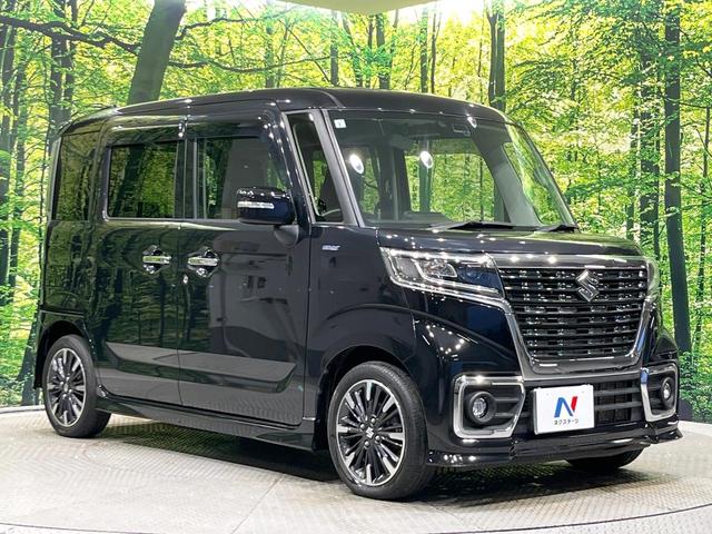 スペーシアカスタム ハイブリッドXSターボ 4WD 禁煙車 両側電動ドア ディスプレイオーディオ バックカメラ セーフティサポート ハーフレザーシート コーナーセンサー クルーズコントロール シートヒーター LEDヘッド オートライト(16枚目)