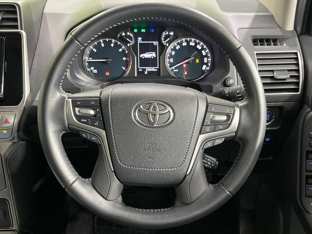 ランドクルーザープラド ＴＸ　Ｌパッケージ　本州仕入れ　４ＷＤ　純正９型ナビ　バックカメラ　セーフティーセンス　レーダークルーズ　禁煙車　黒革シート　シートベンチレーション　パワーシート　ドラレコ　レーンキープ　スマートキー　ＬＥＤヘッド（11枚目）