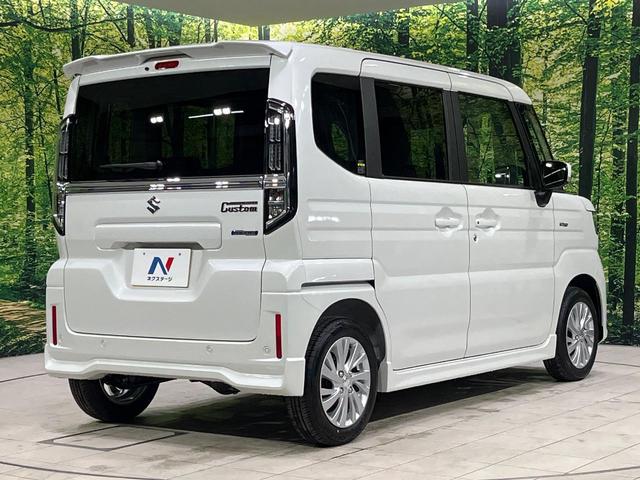 スペーシアカスタム ハイブリッドＧＳ　４ＷＤ　届出済未使用車　電動スライドドア　セーフティサポート　コーナーセンサー　スマートキー　ＬＥＤヘッド　純正１４インチアルミ　車線逸脱警報　オートライト　オートエアコン　ＬＥＤフォグ　横滑防止装置（17枚目）