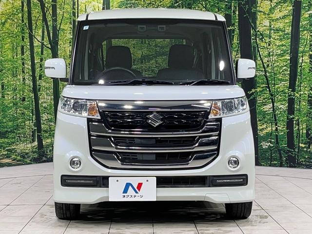 スペーシアカスタムZ ターボ 4WD ターボ 両側電動ドア メモリーナビ 全周囲カメラ デュアルカメラブレーキサポート 禁煙車 シートヒーター スマートキー HIDヘッド ビルトインETC クルコン 車線逸脱警報 誤発進抑制機能(14枚目)