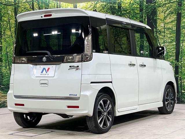 スペーシアカスタムZ ターボ 4WD ターボ 両側電動ドア メモリーナビ 全周囲カメラ デュアルカメラブレーキサポート 禁煙車 シートヒーター スマートキー HIDヘッド ビルトインETC クルコン 車線逸脱警報 誤発進抑制機能(17枚目)