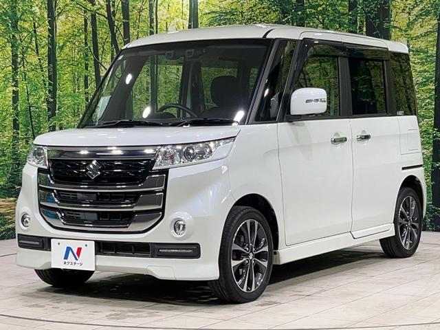 スペーシアカスタムZ ターボ 4WD ターボ 両側電動ドア メモリーナビ 全周囲カメラ デュアルカメラブレーキサポート 禁煙車 シートヒーター スマートキー HIDヘッド ビルトインETC クルコン 車線逸脱警報 誤発進抑制機能(24枚目)