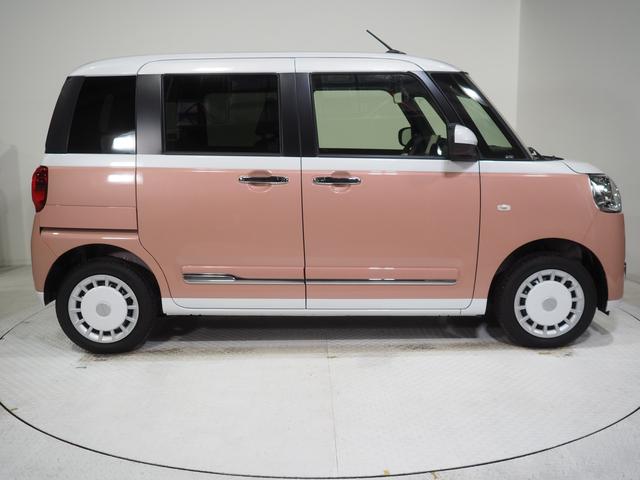 ムーヴキャンバス ストライプスG 4WD 両側パワースライドドア スマホ連携ディスプレイオーディオ バックモニター 保温機能カップホルダー オートエアコン LEDヘッドライト オートライト シートヒーター スマートアシスト(4枚目)