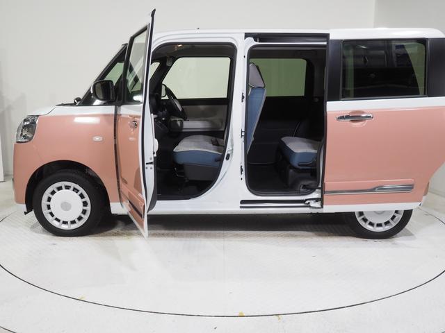 ムーヴキャンバス ストライプスG 4WD 両側パワースライドドア スマホ連携ディスプレイオーディオ バックモニター 保温機能カップホルダー オートエアコン LEDヘッドライト オートライト シートヒーター スマートアシスト(9枚目)