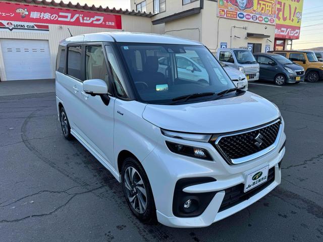 ソリオバンディット ハイブリッドMV 4WD 全周囲カメラ ナビ クリアランスソナー オートクルーズコントロール レーンアシスト 衝突被害軽減システム 両側電動スライドドア オートライト LEDヘッドランプ スマートキー(3枚目)