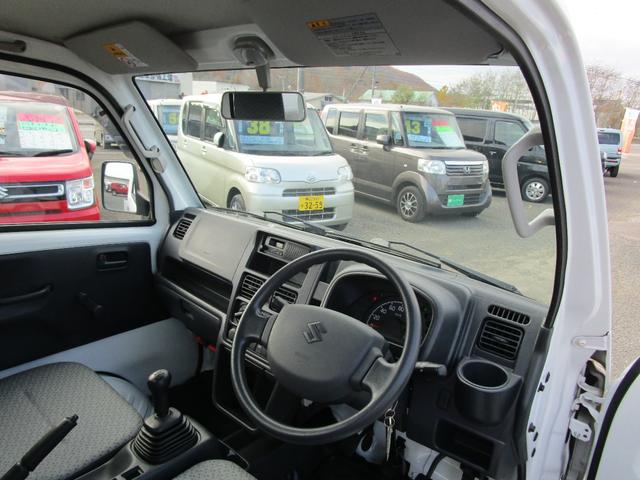 キャリイトラック KCエアコン・パワステ 切り替え4WD ABS Wエアバック サイドバイザー アオリガード(13枚目)