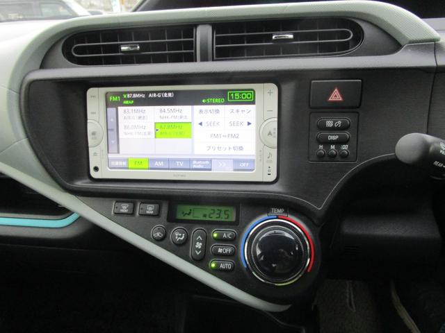 アクア S SDナビ&ワンセグTV DVD&CD Bluetooth スマートキー Eスターター アイドリングストップ プッシュスタート ETC オートライト トラクションコントロール(19枚目)