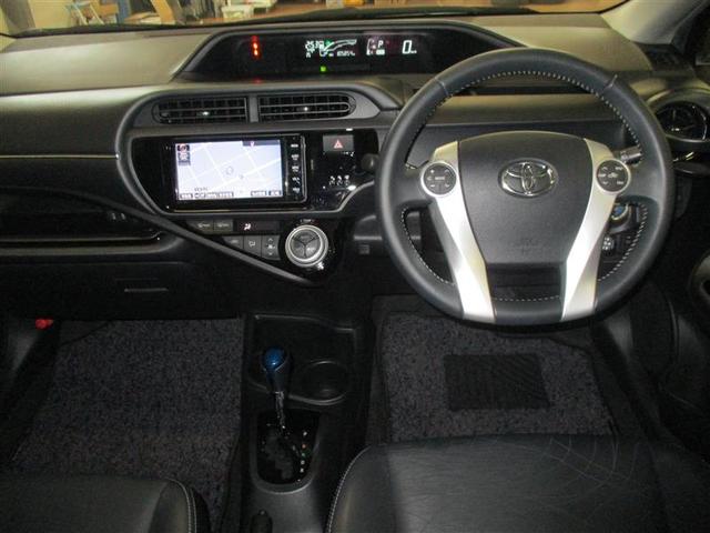 アクア Gブラックレザー フルセグ メモリーナビ DVD再生 バックカメラ ETC ワンオーナー(5枚目)