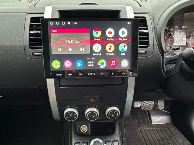 エクストレイル ２０Ｘ　４ＷＤ　社外ディスプレイオーディオ　前後シートヒーター　４ＷＤ切り替スイッチ　　横滑り防止装置　ＥＴＣ　ヒルディセントコントロール　社外アルミホイール夏（15枚目）