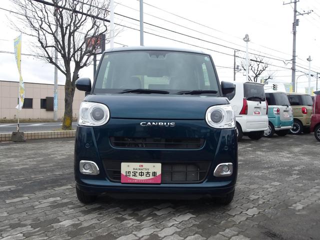 ムーヴキャンバス セオリーGターボ 4WD スマートアシスト 両側パワースライドドア LEDヘッドライト オートライト オーディオレス クルーズコントロール 運転席助手席シートヒーター キーフリーシステム アイドリングストップ(2枚目)