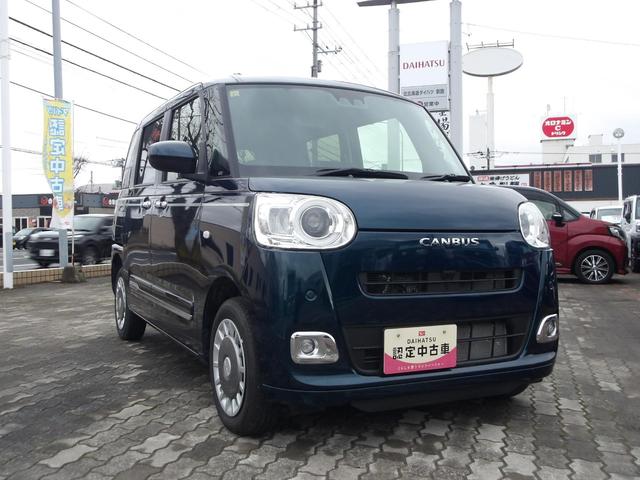 ムーヴキャンバス セオリーGターボ 4WD スマートアシスト 両側パワースライドドア LEDヘッドライト オートライト オーディオレス クルーズコントロール 運転席助手席シートヒーター キーフリーシステム アイドリングストップ(3枚目)