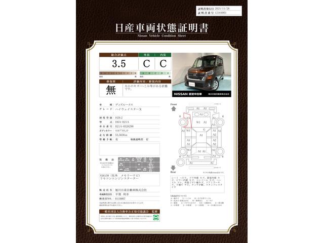 車両状態評価書