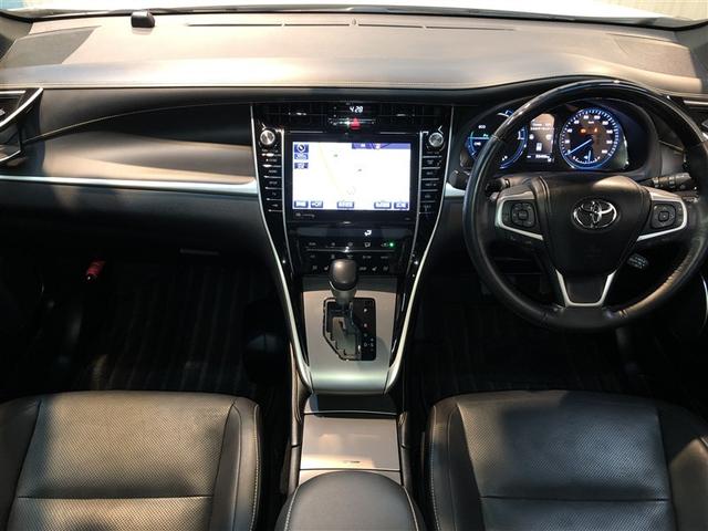 ハリアーハイブリッド プログレス メタル アンド レザーパッケージ 衝突軽減ブレーキ クルコン AW 本革シート DVD再生 ミュージックプレイヤー接続可 エアロ 記録簿有 LEDヘッドランプ Pシート メモリーナビ 横滑り防止装置 バックカメラ ナビ&TV 4WD(2枚目)