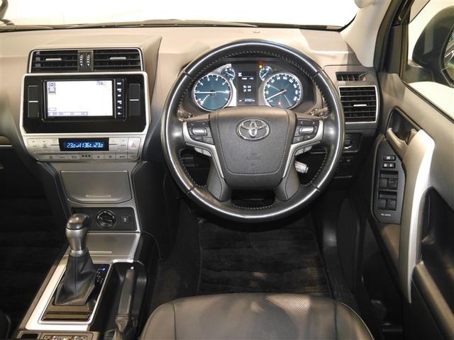 ランドクルーザープラド TX Lパッケージ リアカメラ スマートキ 盗難防止 キーレスエントリー ETC装備 3列席 DVD再生可 寒冷地 エアコン LEDランプ レザー アルミホイール パートタイム4WD 横滑り防止システム フルTV ABS(5枚目)