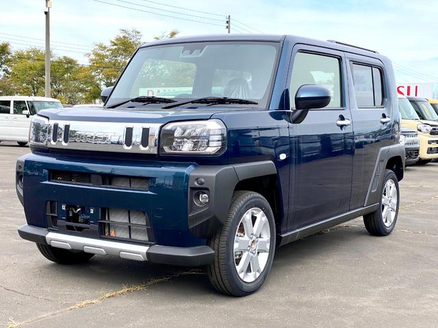 タフト Ｇ　クロムベンチャー　届出済み未使用車　スマートアシスト　スマートキー　ガラスルーフ　ＬＥＤヘッドライト　ＬＥＤフォグランプ　アイドリングストップ　シートヒーター　オーディオレス　クルーズコントロール　フルタイム４ＷＤ（3枚目）