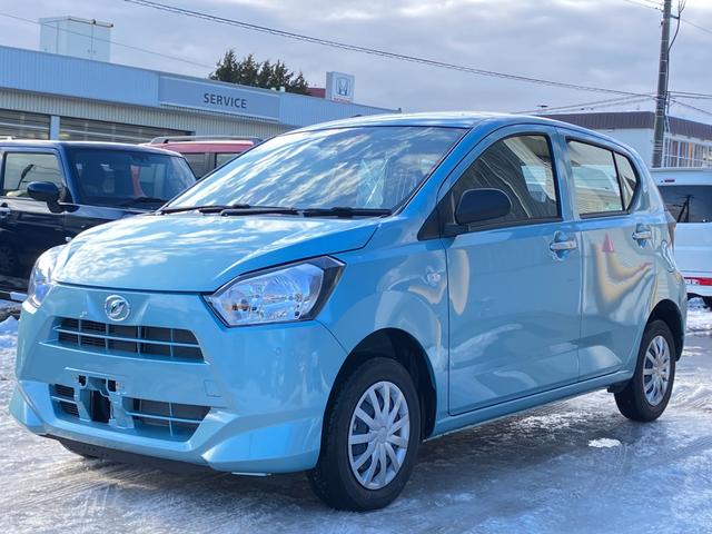 ミライース Ｌ　ＳＡＩＩＩ　届出済み未使用車　スマートアシスト　キーレスエントリー　クリアランスソナー　オートライト　オートハイビーム　ハロゲンヘッドライト　アイドリングストップ　オーディオレス　フルタイム４ＷＤ（4枚目）