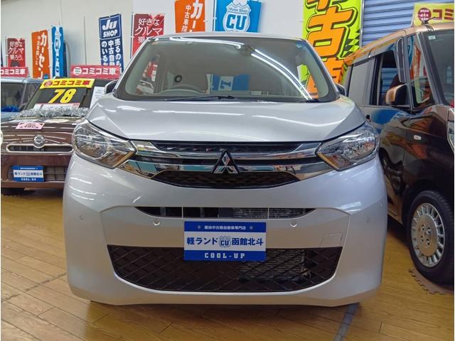 ｅＫワゴン Ｍ　４ＷＤ・純正メモリ―ナビフルセグテレビ・衝突軽減ブレーキ・横滑り防止装置・アイドリングストップ・フロントシートヒーター・ライトレベライザー・キーレスエントリー・ＥＴＣ（2枚目）