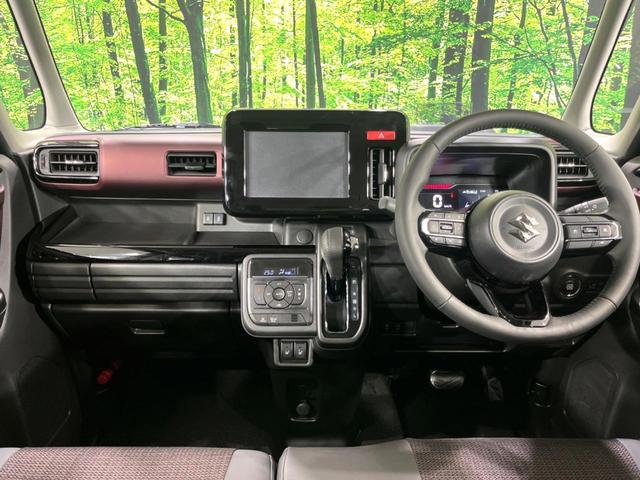 スペーシアカスタム ハイブリッドＸＳ　４ＷＤ　届出済未使用車　両側電動ドア　ステアリングヒーター　シートヒーター　レーダークルーズ　衝突軽減　ＬＥＤライト・フォグ　合皮シート　サーキュレーター　後席アームレスト　純正１５インチＡＷ　ＵＳＢ（3枚目）