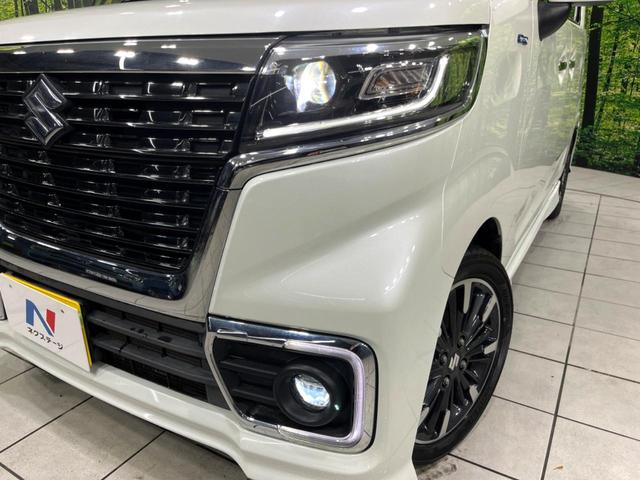 スペーシアカスタム ハイブリッドXSターボ 純正ナビ 両側電動ドア 衝突軽減 パドルシフト クルコン ドラレコ Bluetooth フルセグ CD DVD シートヒーター LEDヘッド&フォグ 革巻きステアリング 純正15インチAW(13枚目)