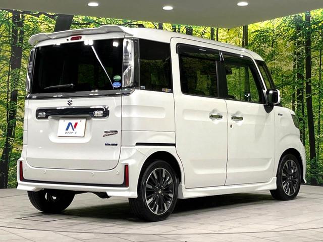 スペーシアカスタム ハイブリッドXSターボ 純正ナビ 両側電動ドア 衝突軽減 パドルシフト クルコン ドラレコ Bluetooth フルセグ CD DVD シートヒーター LEDヘッド&フォグ 革巻きステアリング 純正15インチAW(43枚目)