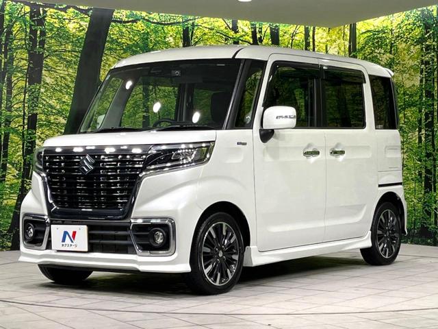 スペーシアカスタム ハイブリッドXSターボ 純正ナビ 両側電動ドア 衝突軽減 パドルシフト クルコン ドラレコ Bluetooth フルセグ CD DVD シートヒーター LEDヘッド&フォグ 革巻きステアリング 純正15インチAW(45枚目)