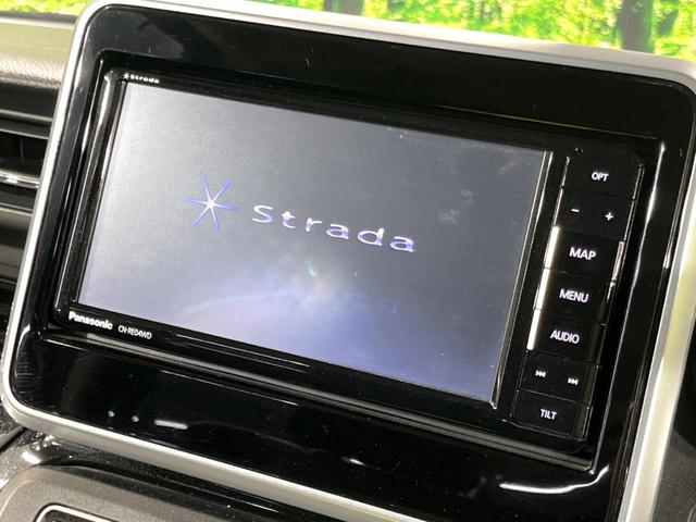 スペーシアカスタム ハイブリッドＸＳターボ　４ＷＤ　ターボ　ＳＤナビ　両側電動ドア　バックカメラ　寒冷地仕様　衝突軽減　禁煙車　ハーフレザーシート　ドラレコ　コーナーセンサー　シートヒーター　ＬＥＤヘッド　ＥＴＣ　クルコン　スマートキー（4枚目）