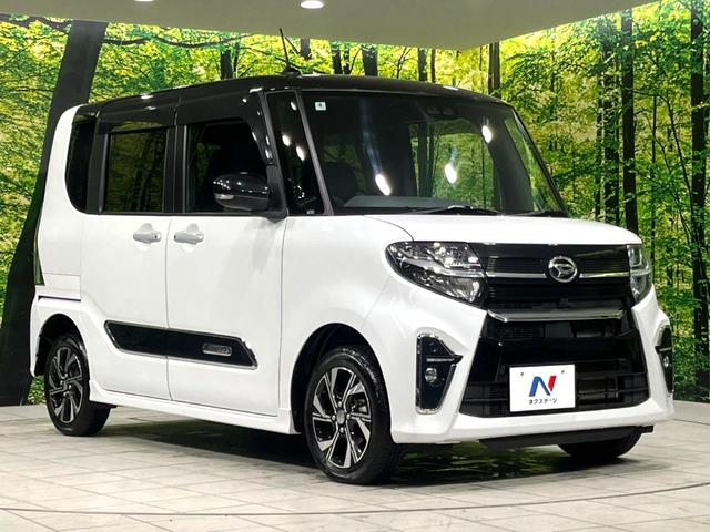 タント カスタムXセレクション 4WD 2トーン 両側電動ドア 純正9型ナビ バックカメラ 衝突軽減 禁煙車 ハーフレザーシート シートヒーター コーナーセンサー LEDヘッド 純正14インチアルミ オートハイビーム(17枚目)