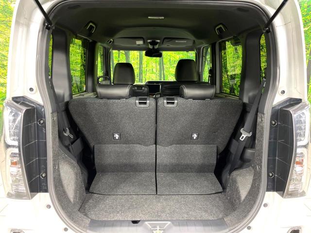 タント カスタムXセレクション 4WD 2トーン 両側電動ドア 純正9型ナビ バックカメラ 衝突軽減 禁煙車 ハーフレザーシート シートヒーター コーナーセンサー LEDヘッド 純正14インチアルミ オートハイビーム(50枚目)