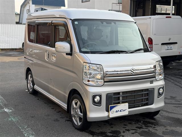 エブリイワゴン PZターボスペシャル 両側パワ-スライドドア キーレススタートシステム ESC パートタイム4WD ナビ・TV フルオートエアコン プッシュスタートスマートキー 盗難防止システム ABS アルミホイール パワーステアリング(3枚目)