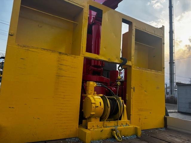 ギガ 　セルフ　ラジコン　重機運搬車　４段クレーンフックイン　ユニックＵＲＡ５０４Ｈ　エンジン６ＷＡ１　ウインチ付　ＫＣ－ＣＹＨ５０Ｗ２　６９５６５５ｋｍ　検Ｒ７年１２月　エアコン　Ｆ７　４軸低床（23枚目）