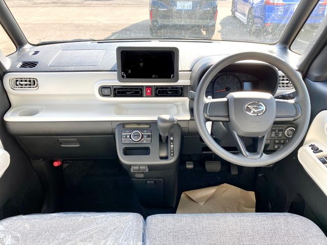 ムーヴキャンバス ストライプスX 届出済み未使用車 スマートアシスト 両側電動スライドドア イージークローザー スマートキー プッシュスタート ハロゲンヘッドライト 電動格納ミラー オーディオレス クリアランスソナー フルタイム4WD(19枚目)