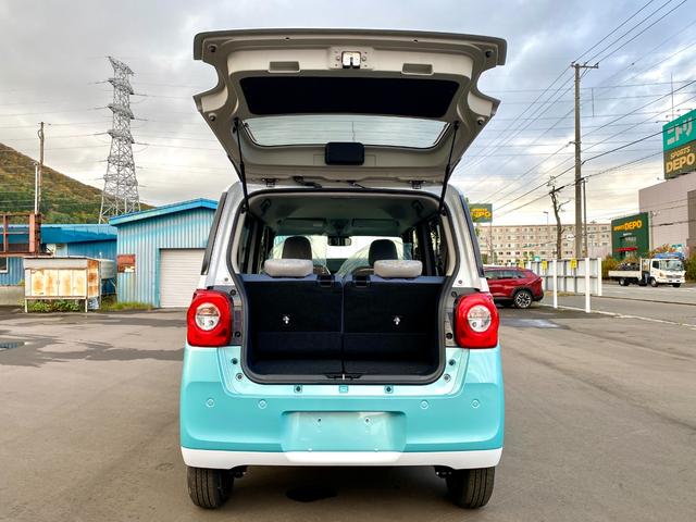 ムーヴキャンバス ストライプスX 届出済み未使用車 スマートアシスト 両側電動スライドドア イージークローザー スマートキー プッシュスタート ハロゲンヘッドライト 電動格納ミラー オーディオレス クリアランスソナー フルタイム4WD(9枚目)