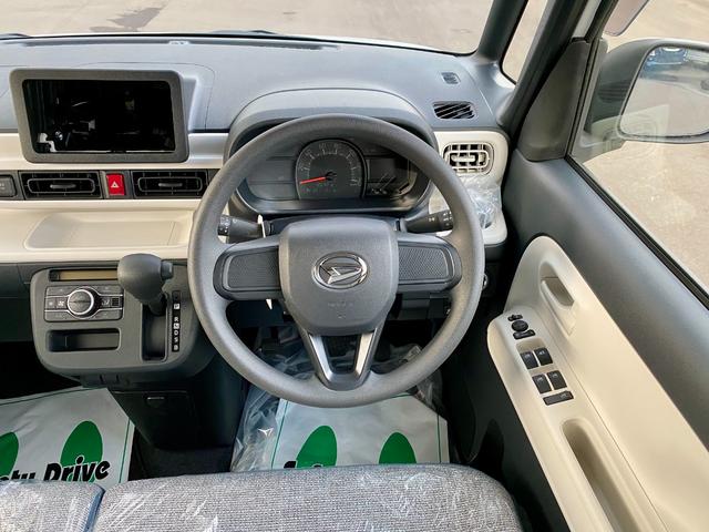 ムーヴキャンバス ストライプスX 届出済み未使用車 スマートアシスト 両側電動スライドドア イージークローザー スマートキー プッシュスタート ハロゲンヘッドライト 電動格納ミラー オーディオレス クリアランスソナー フルタイム4WD(23枚目)