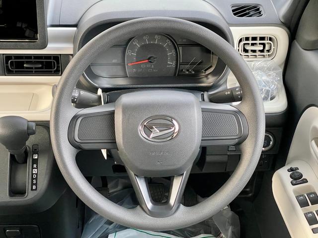 ムーヴキャンバス ストライプスX 届出済み未使用車 スマートアシスト 両側電動スライドドア イージークローザー スマートキー プッシュスタート ハロゲンヘッドライト 電動格納ミラー オーディオレス クリアランスソナー フルタイム4WD(24枚目)