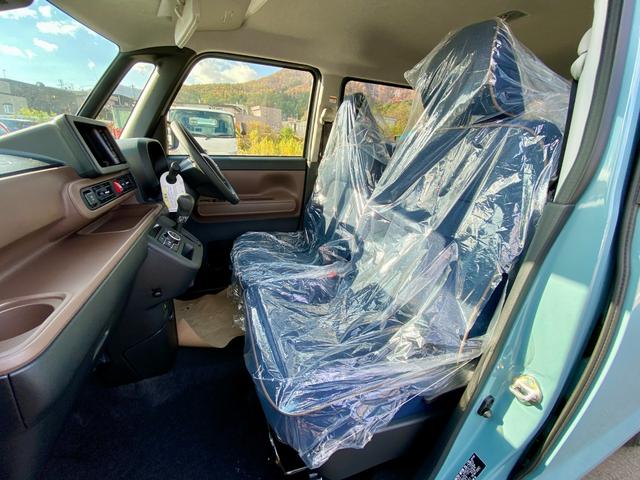 ムーヴキャンバス セオリーX 届出済み未使用車 スマートアシスト 両側電動スライドドア イージークローザー スマートキー プッシュスタート ハロゲンヘッドライト 電動格納ミラー オーディオレス クリアランスソナー フルタイム4WD(14枚目)