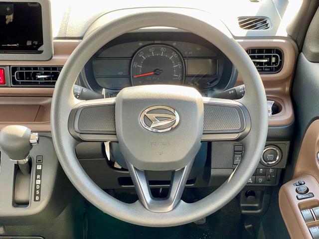 ムーヴキャンバス セオリーX 届出済み未使用車 スマートアシスト 両側電動スライドドア イージークローザー スマートキー プッシュスタート ハロゲンヘッドライト 電動格納ミラー オーディオレス クリアランスソナー フルタイム4WD(22枚目)