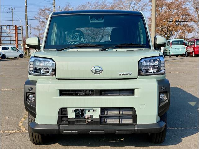 タフト G 届出済み未使用車 スマートアシスト オーディオレス ガラスルーフ LEDヘッドライト LEDフォグランプ オートライト 電動パーキングブレーキ ブレーキホールド アイドリングストップ 4WD(2枚目)