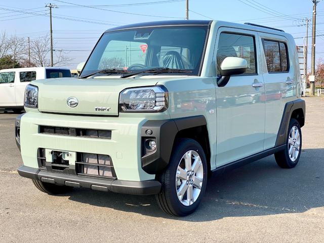 タフト G 届出済み未使用車 スマートアシスト オーディオレス ガラスルーフ LEDヘッドライト LEDフォグランプ オートライト 電動パーキングブレーキ ブレーキホールド アイドリングストップ 4WD(3枚目)