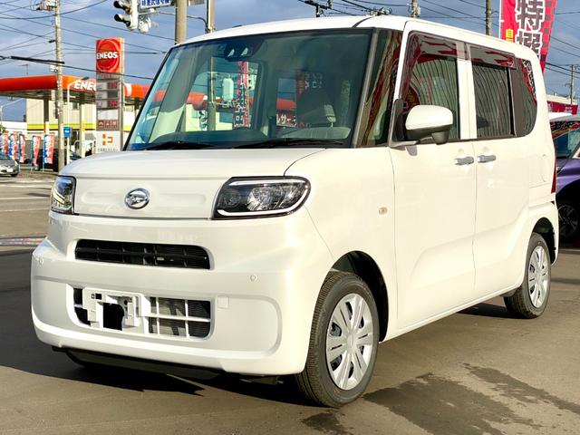 タント L 届出済み未使用車 スマートアシスト オーディオレス 両側スライドドア LEDヘッドライト オートライト オートハイビーム アイドリングストップ シートヒーター フルタイム4WD(3枚目)