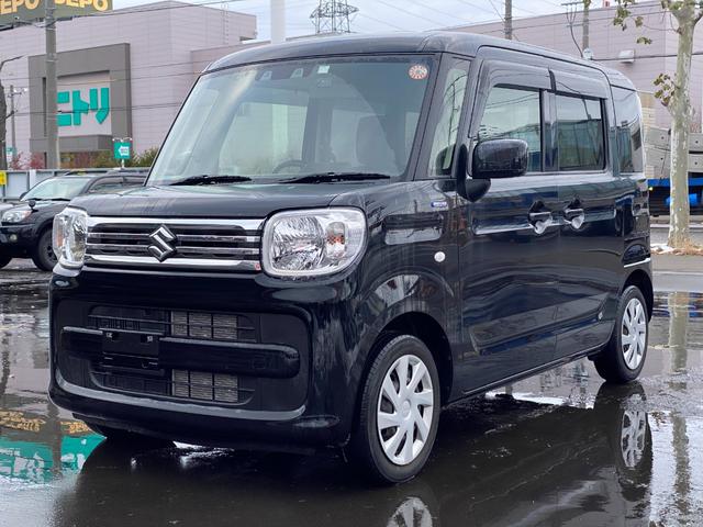 スペーシア ハイブリッドＧ　スマートキー　マイルドハイブリッド　プッシュスタート　アイドリングストップ　電動格納ミラー　シートヒーター　両側スライドドア　ハロゲンヘッドライト　フルタイム４ＷＤ（3枚目）