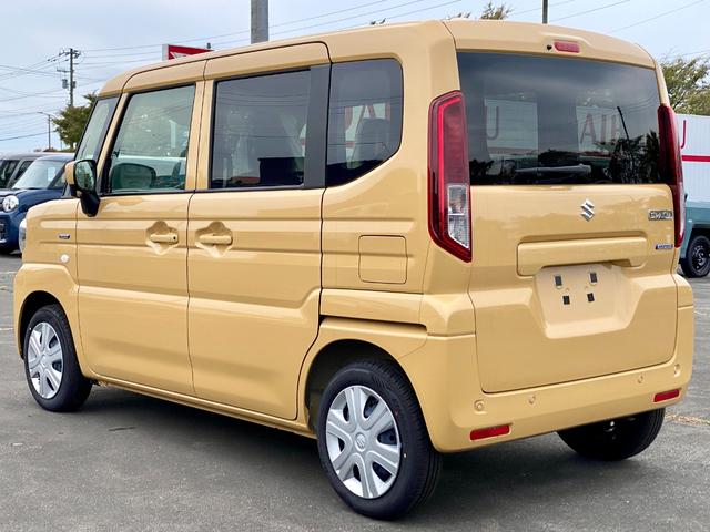スペーシア ハイブリッドＧ　届出済み未使用車　両側スライドドア　デュアルセンサーブレーキサポートＩＩ　ＬＥＤヘッドライト　オートライト　オートハイビーム　オーディオレス　クリアランスソナー　シートヒーター　フルタイム４ＷＤ（7枚目）